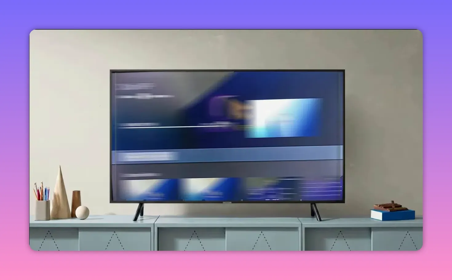 Television screen showing a live-channel style preview after installing an IPTV app