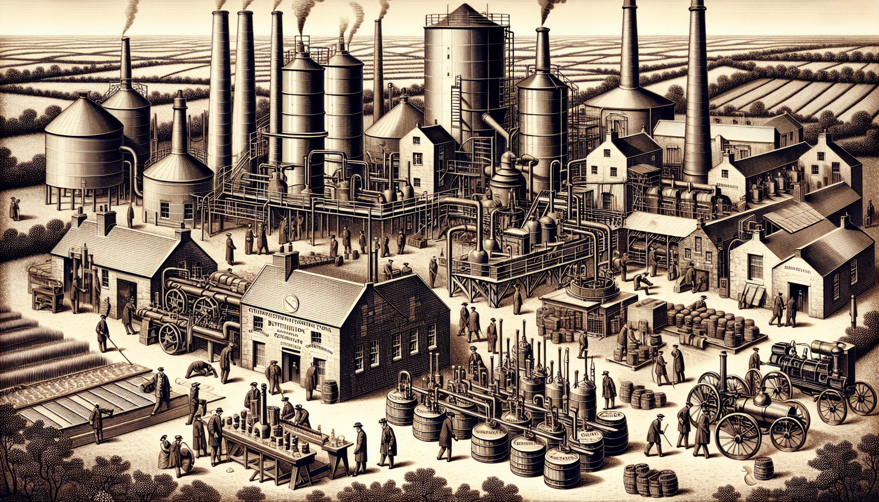 Industrialization and technological advancements in Scottish whisky production
