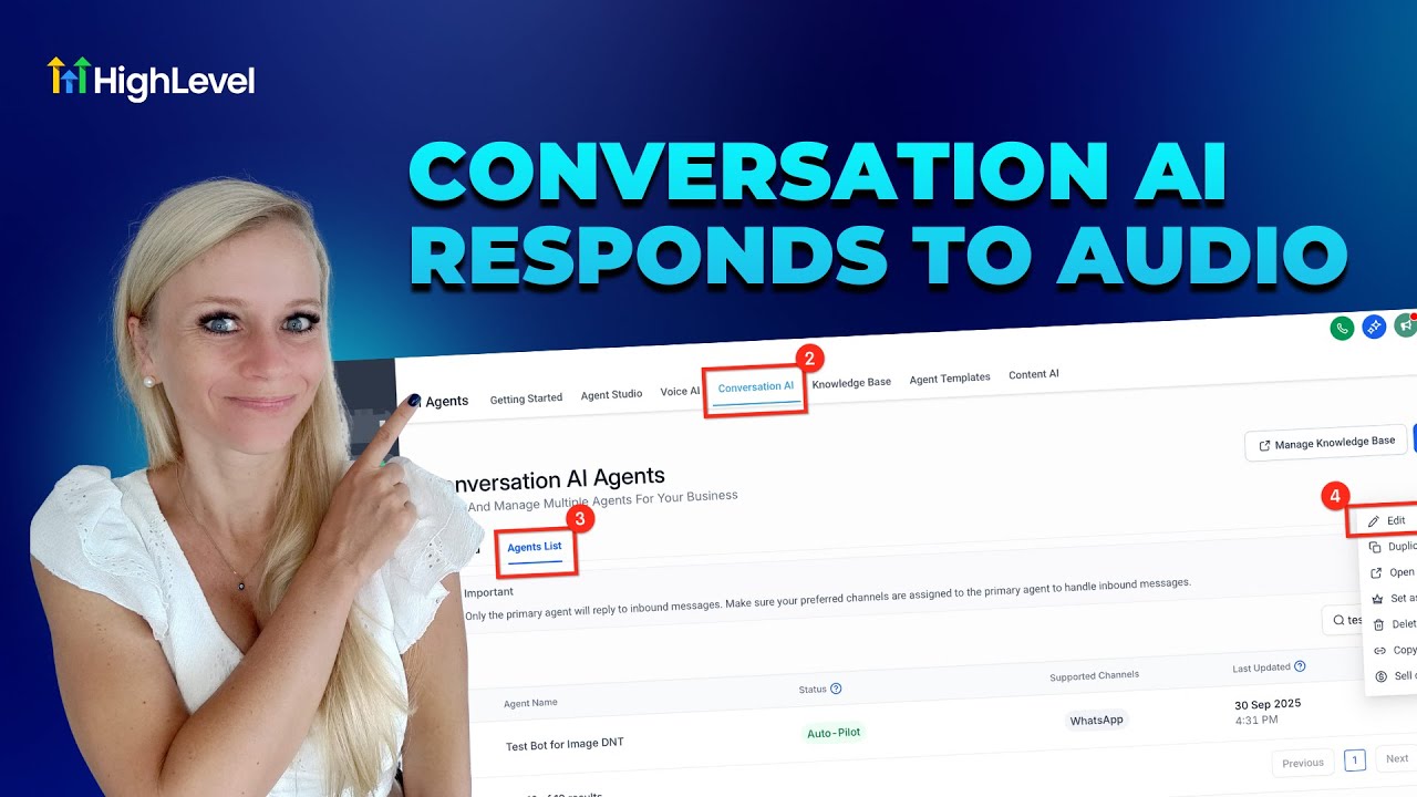 video thumbnail for 'How To Use HighLevel's Conversation AI to Automate Voice Message Replies'