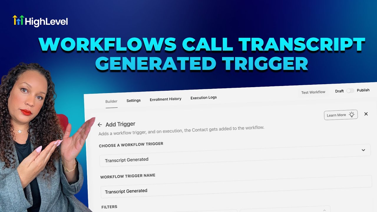 video thumbnail for 'How To Automate Call Transcripts in HighLevel'