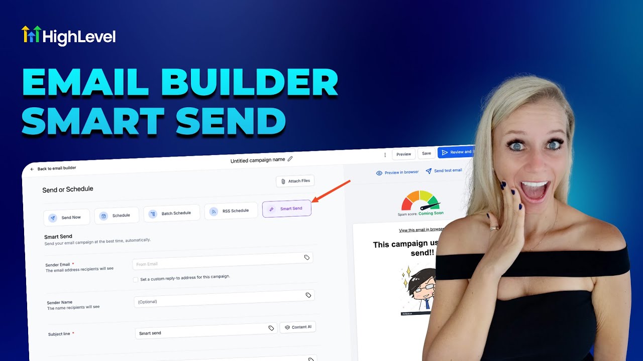 video thumbnail for 'How To Optimize Your Email Campaigns with HighLevel’s Smart Send Feature'