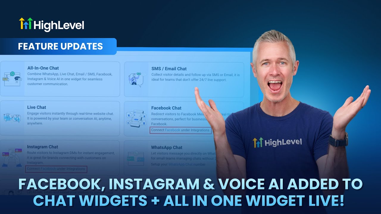 video thumbnail for 'Facebook, Instagram & Voice AI Added to Chat Widgets + All In one Widget Live!'