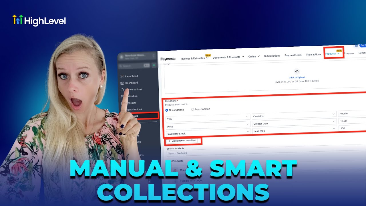 video thumbnail for 'How To Use Manual and Smart Collections in HighLevel Ecommerce Stores'