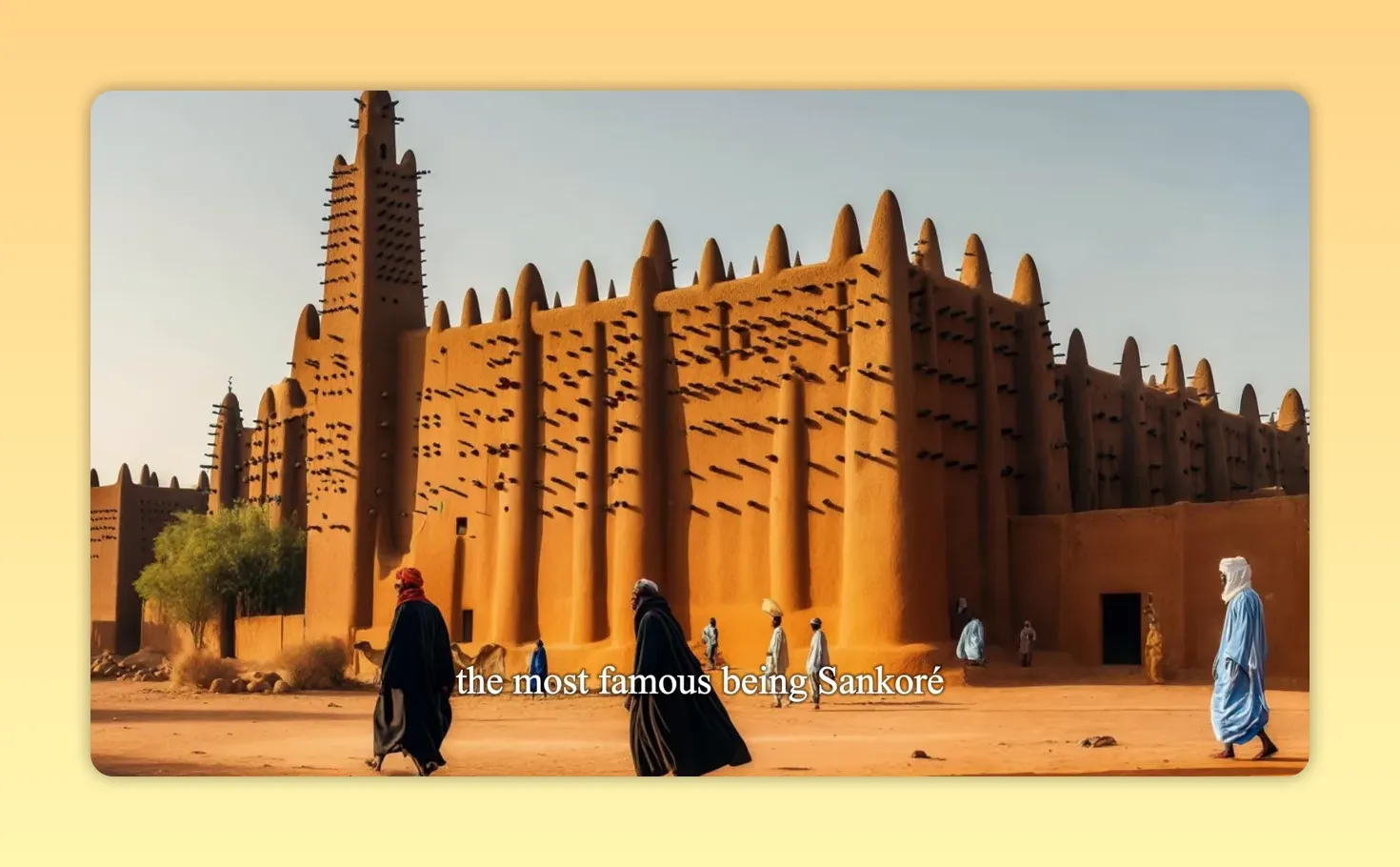 Manuscripten van Timbuktu: De vergeten bibliotheek die Afrikaanse wetenschap bewijst 2 Sankoré moskee gevel, iconisch gebouw dat dienstdeed als leercentrum in Timbuktu