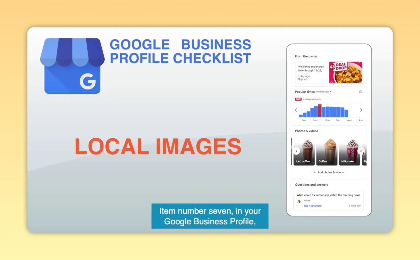 Trang kiểm tra Google Business Profile về hình ảnh địa phương