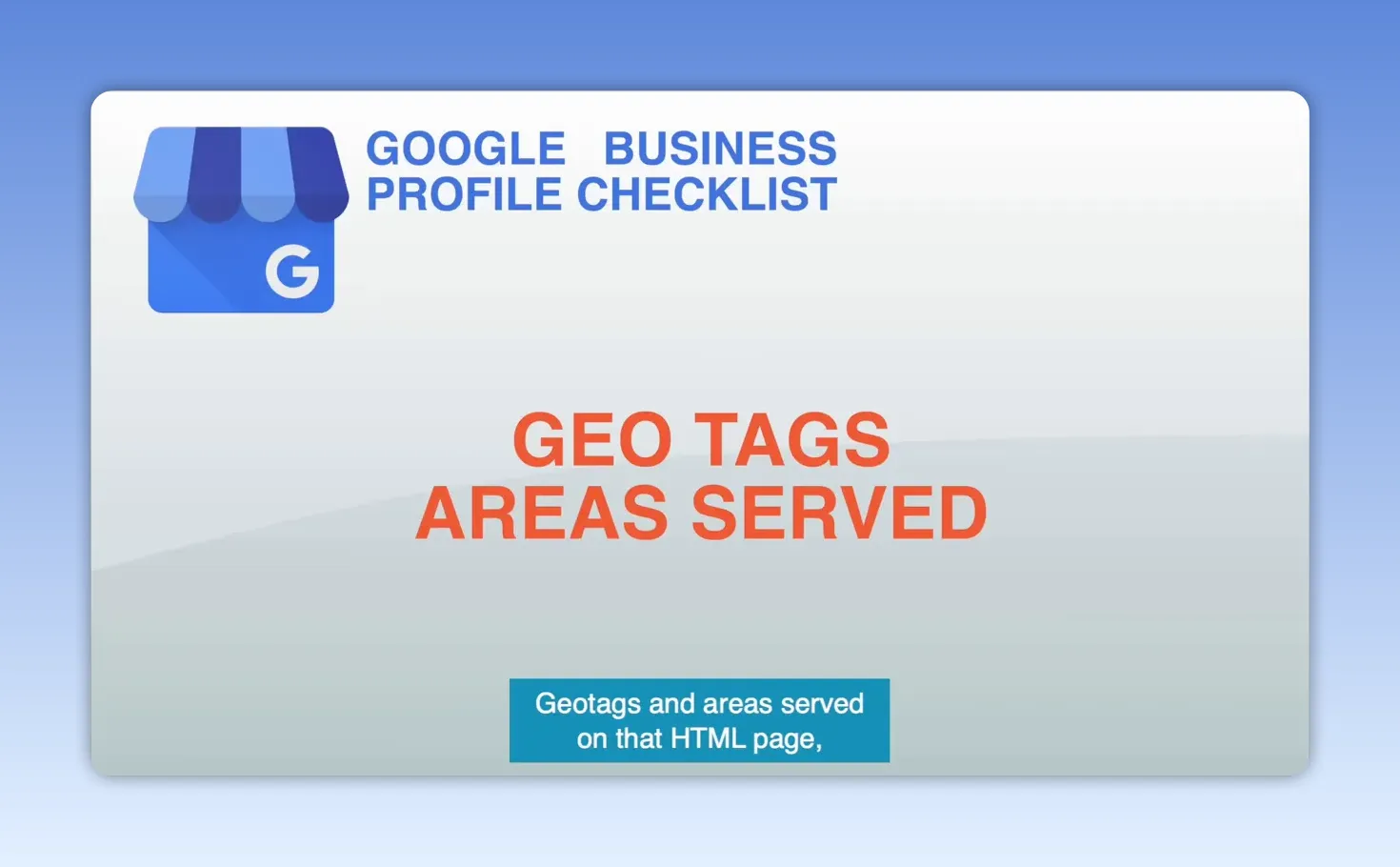 Trang kiểm tra Google Business Profile hiển thị thẻ địa lý và khu vực phục vụ