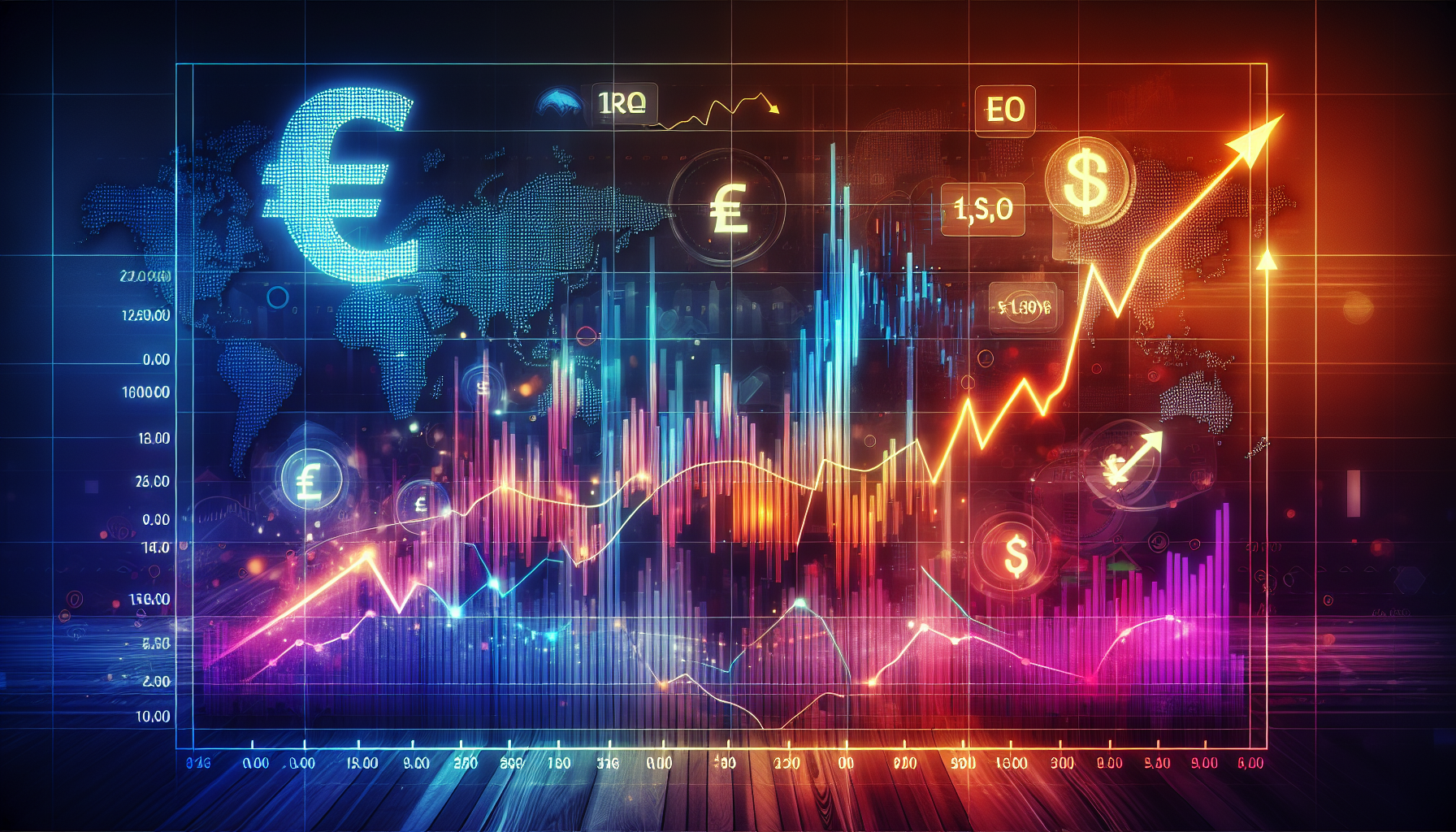 Visualization of the EUR/USD exchange rate volatility