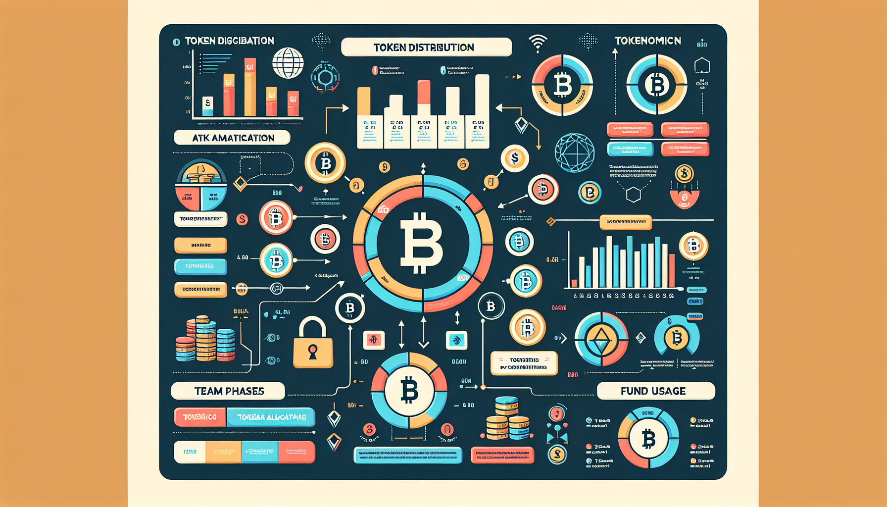 Infographic explaining tokenomics in cryptocurrency