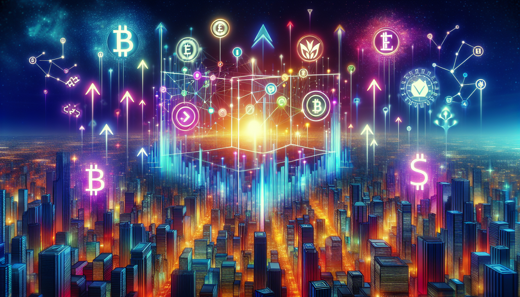 Futuristic illustration of ETFs on Solana blockchain