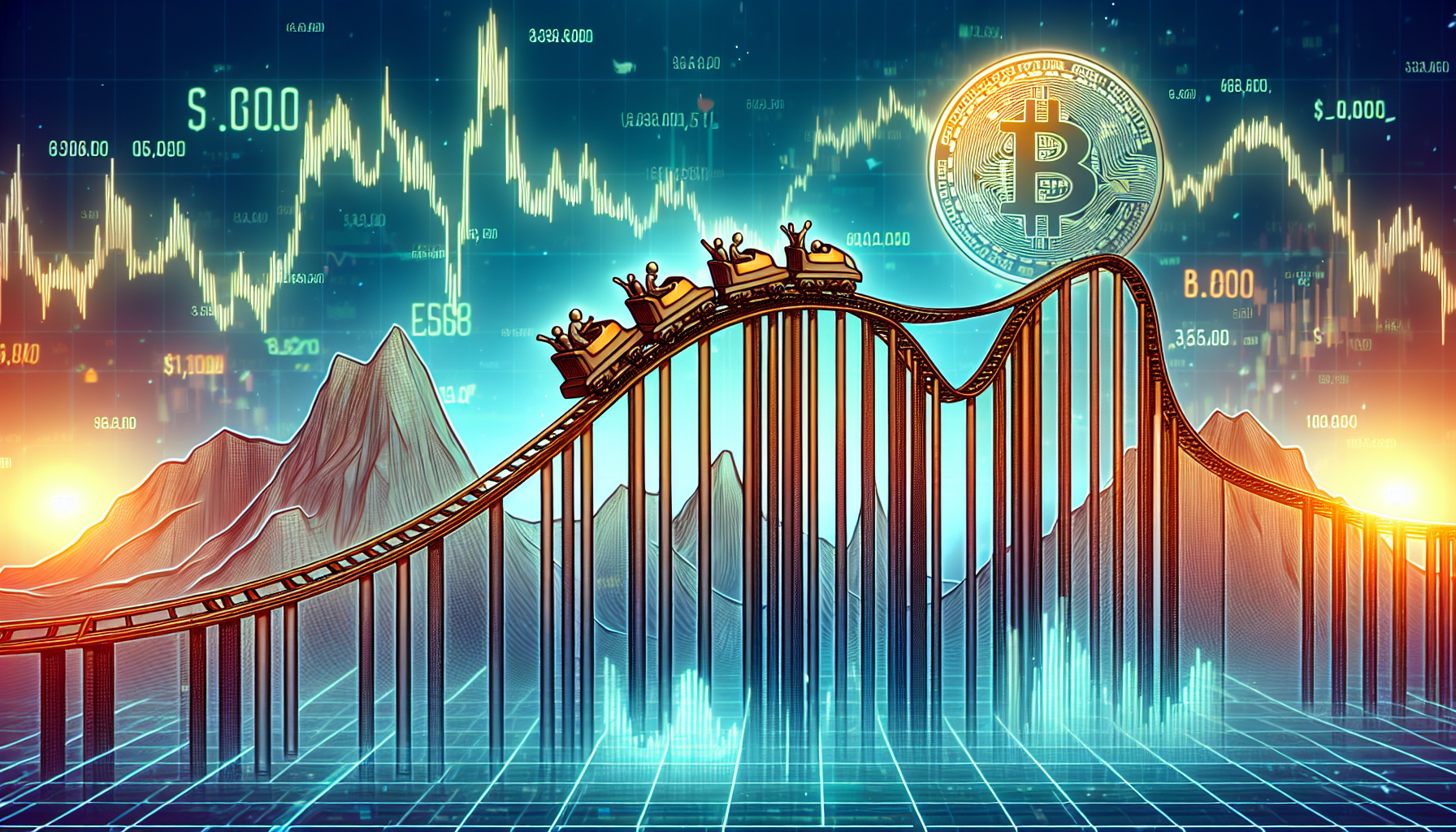 Illustration of Bitcoin's price fluctuations symbolizing volatility
