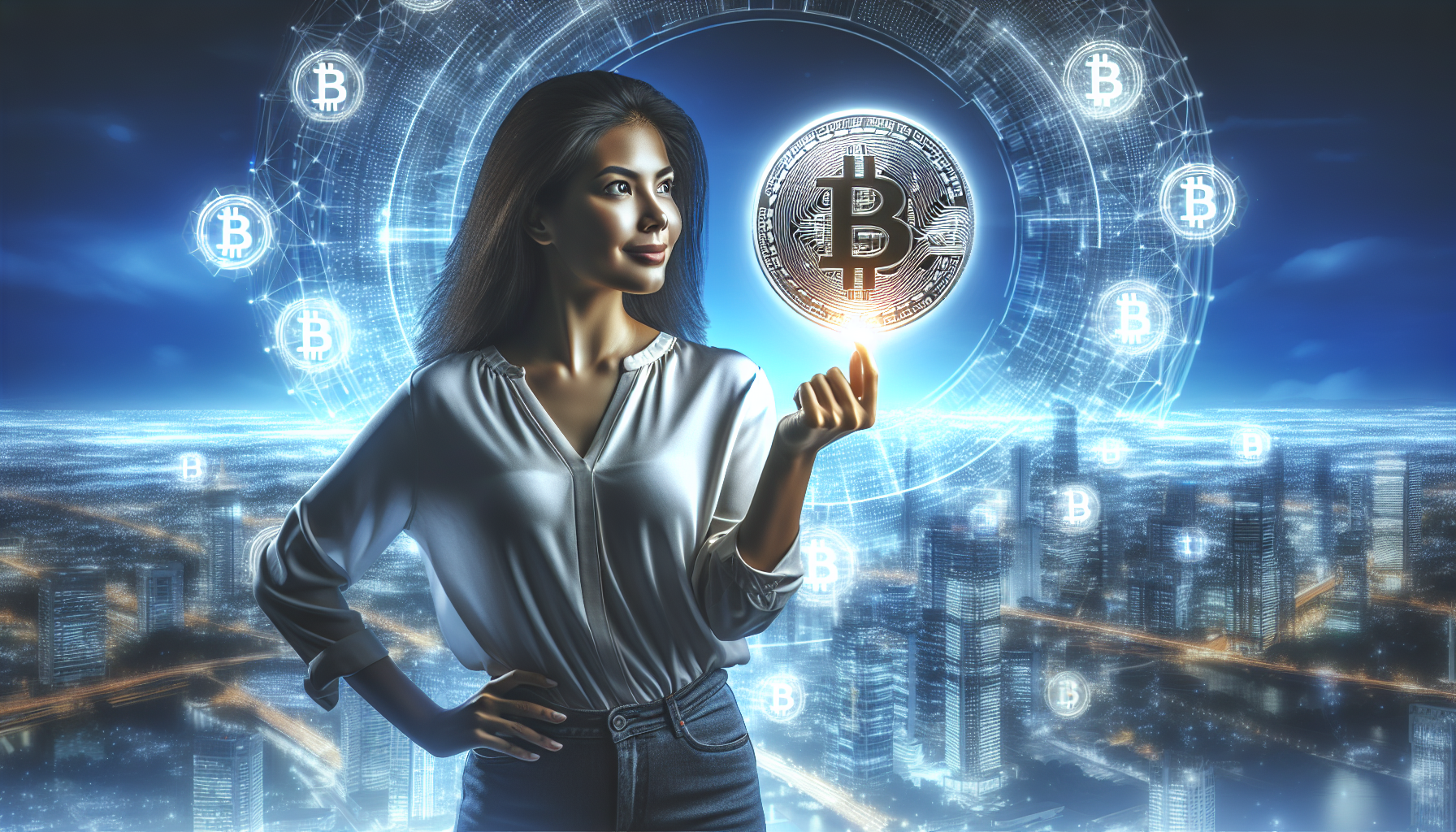 Young investor looking towards a bright future with Bitcoin