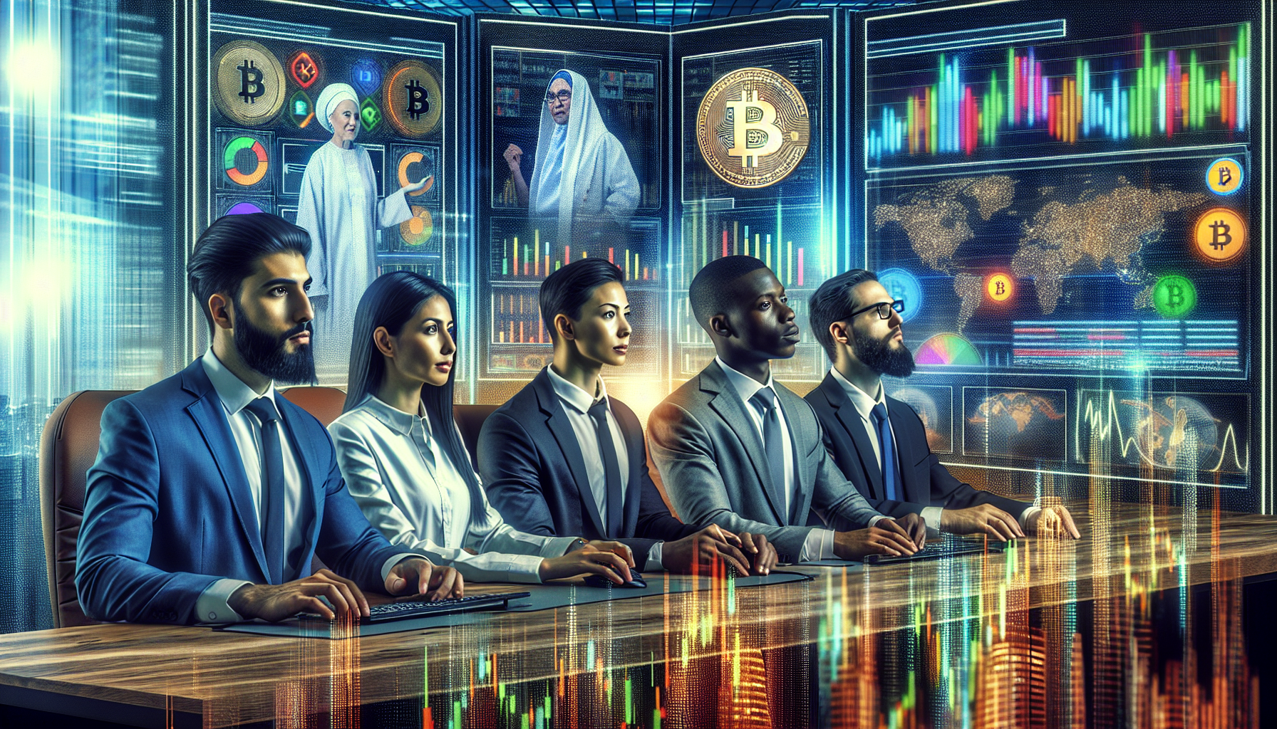Institutional investors analyzing Bitcoin data