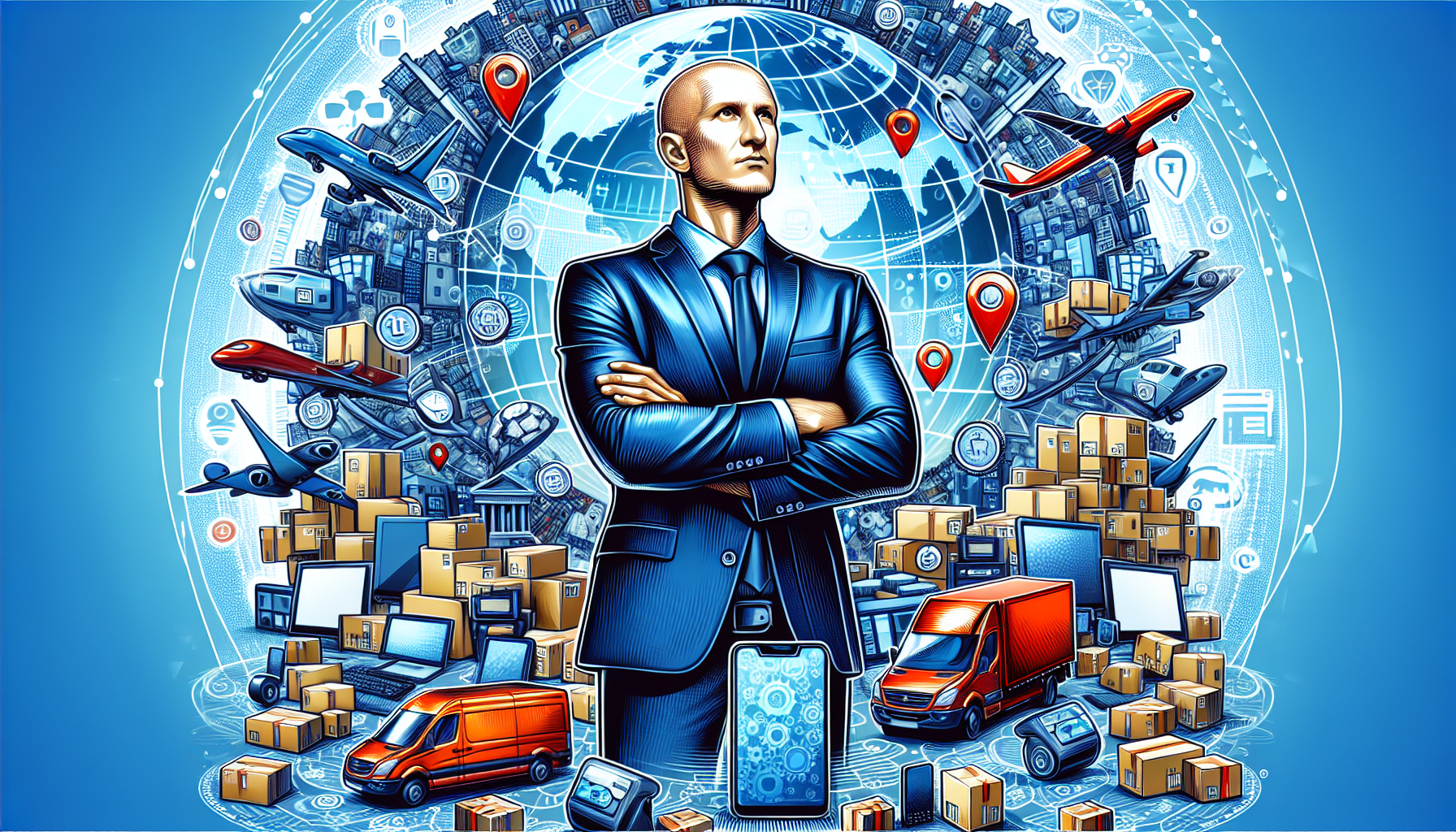 Jeff Bezos in an Amazon-themed e-commerce environment