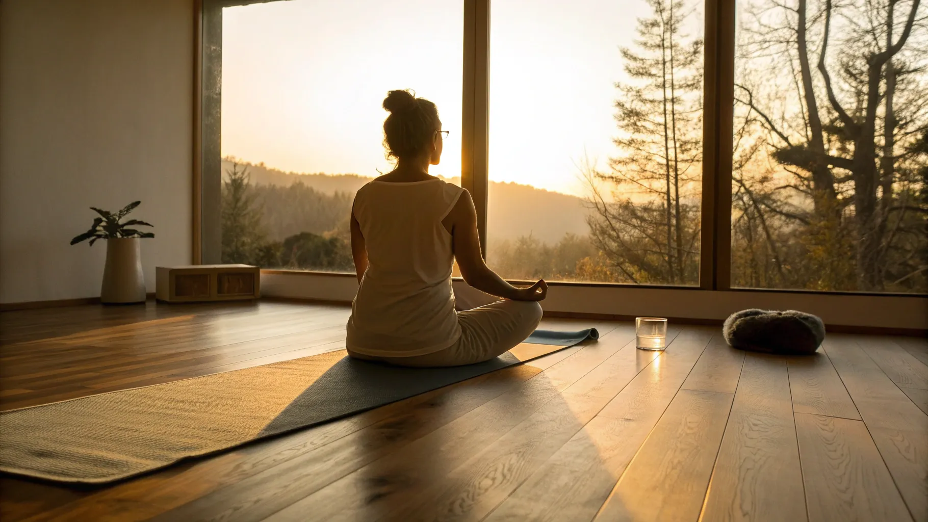 Featured image for the blog, "26 minuters sittande och flödande yogaklass"