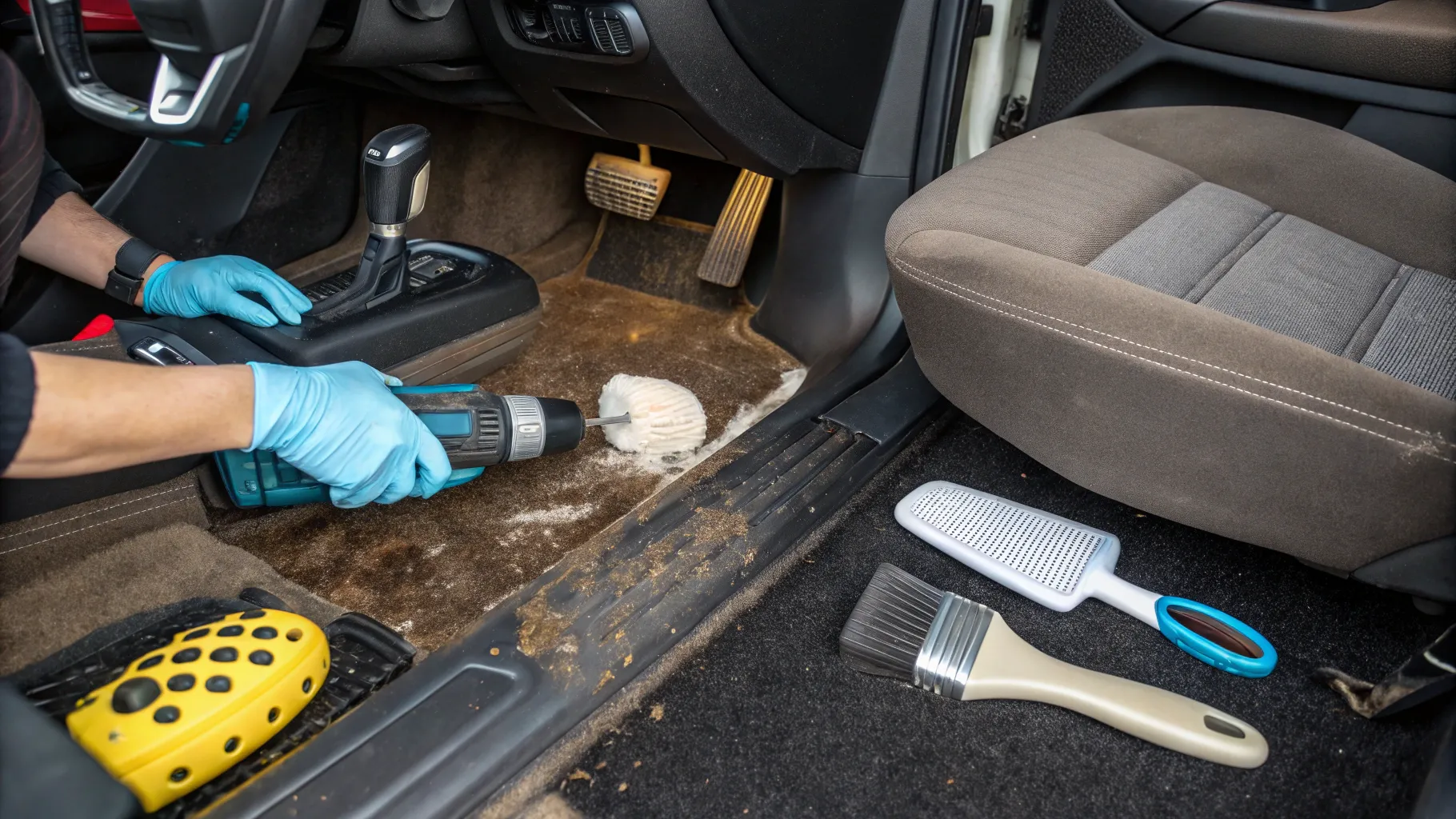 Car carpet cleaning before and after featured image