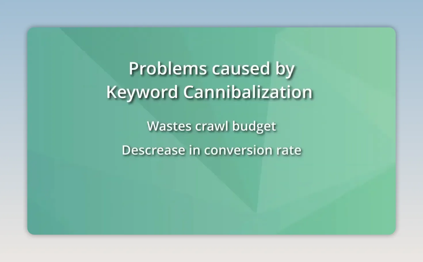 Trang trình chiếu nêu vấn đề do Keyword Cannibalization gây ra