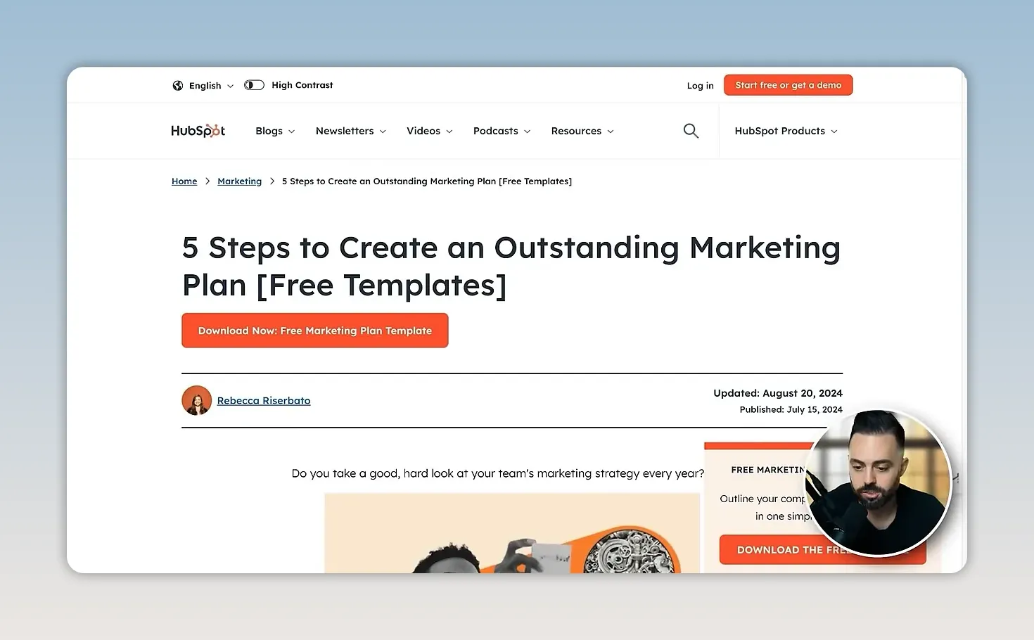 Bài viết trên HubSpot với tiện ích kiểm tra liên kết hiển thị các liên kết hợp lệ và liên kết hỏng