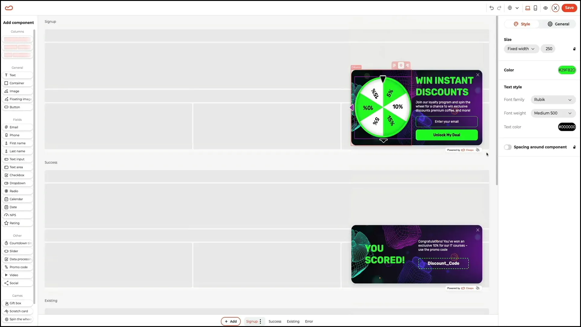 Adding first name input field to popup