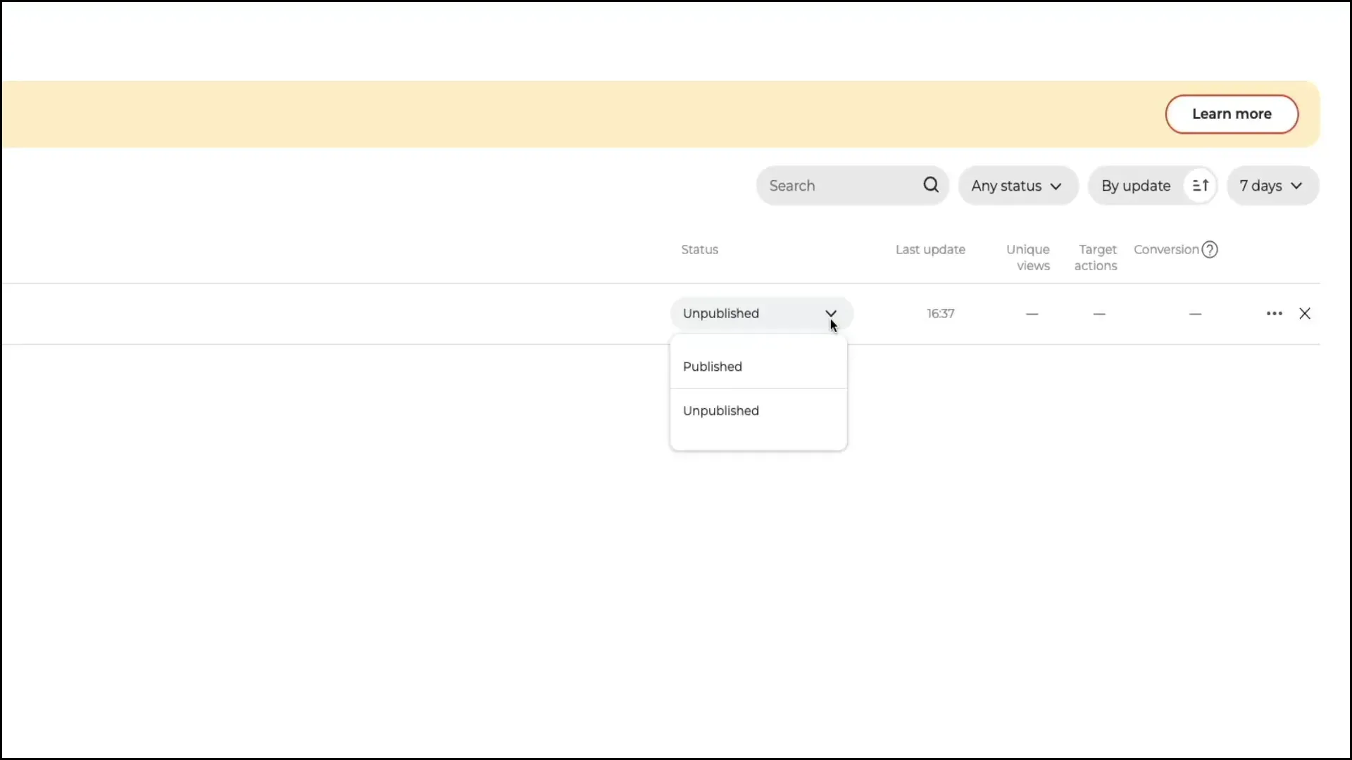 Publishing widget from Claspo dashboard
