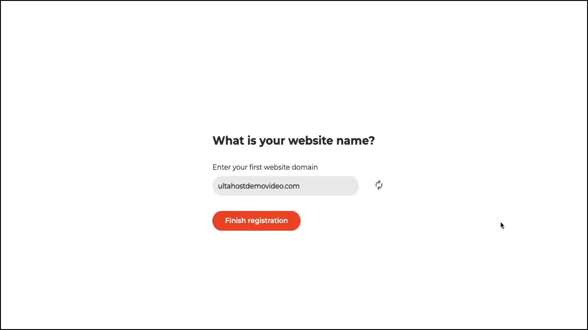 Enter domain name to finish Claspo registration
