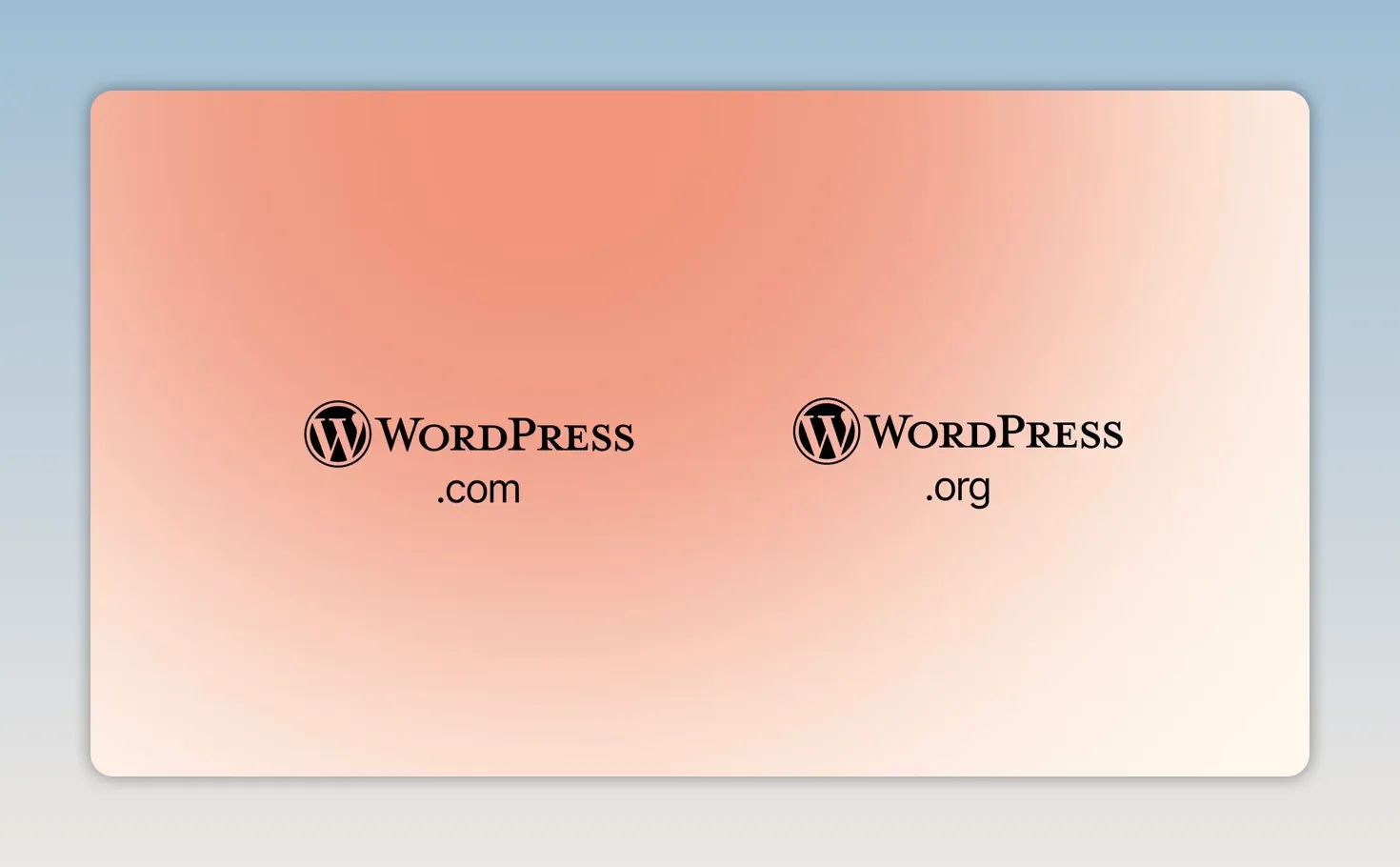 Hình minh họa phân biệt WordPress.com và WordPress.org