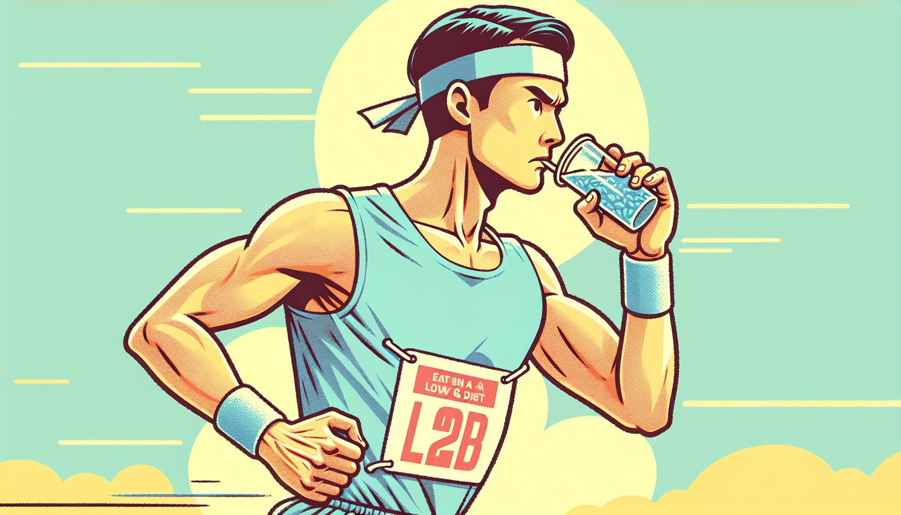 Athlete running a marathon on a low-carb diet