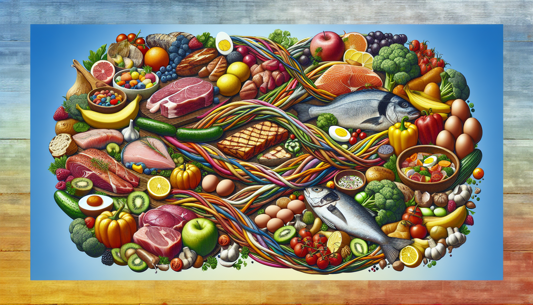 Assortment of low-carb foods