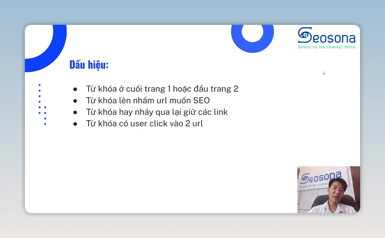 Trang trình chiếu liệt kê bốn dấu hiệu nhận biết lỗi ăn thịt từ khóa