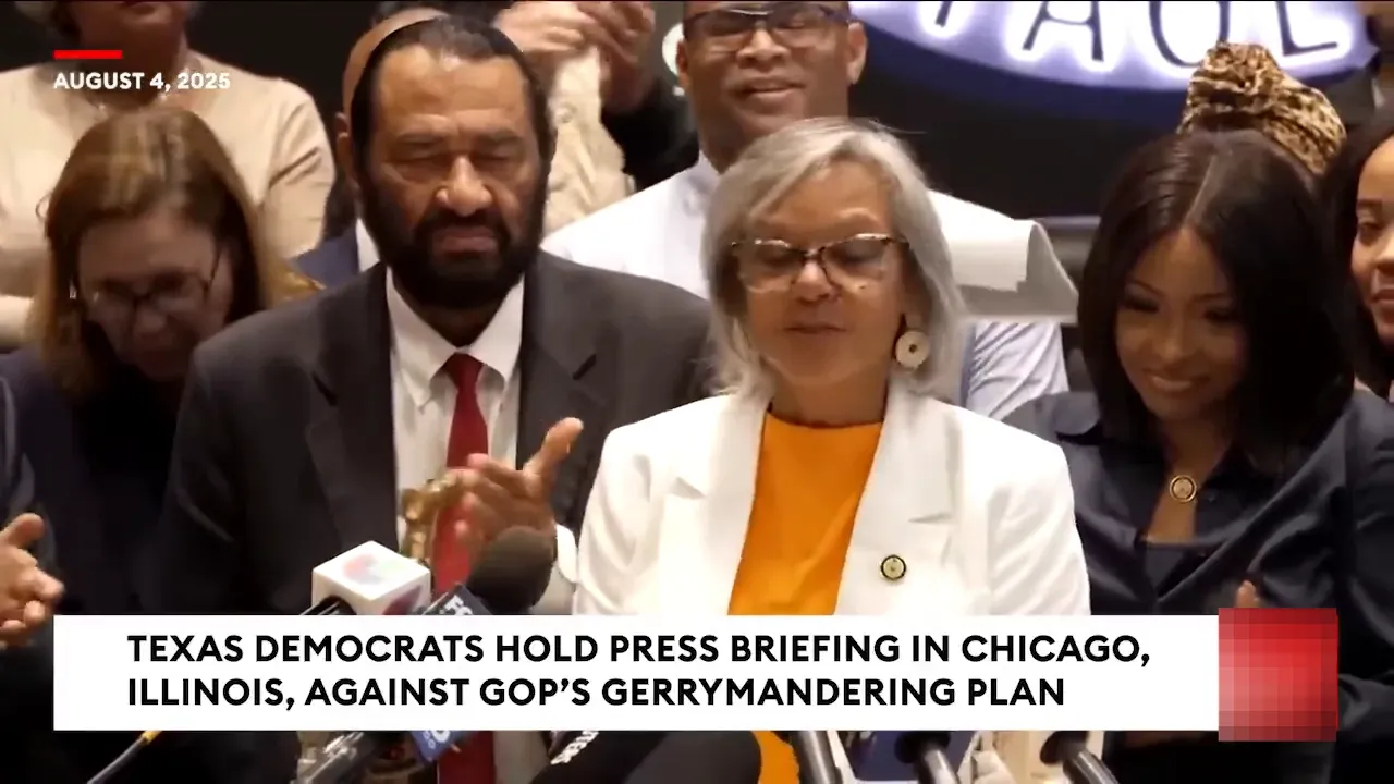 Congresswoman Robin Kelly welcoming Texas Democrats in Illinois