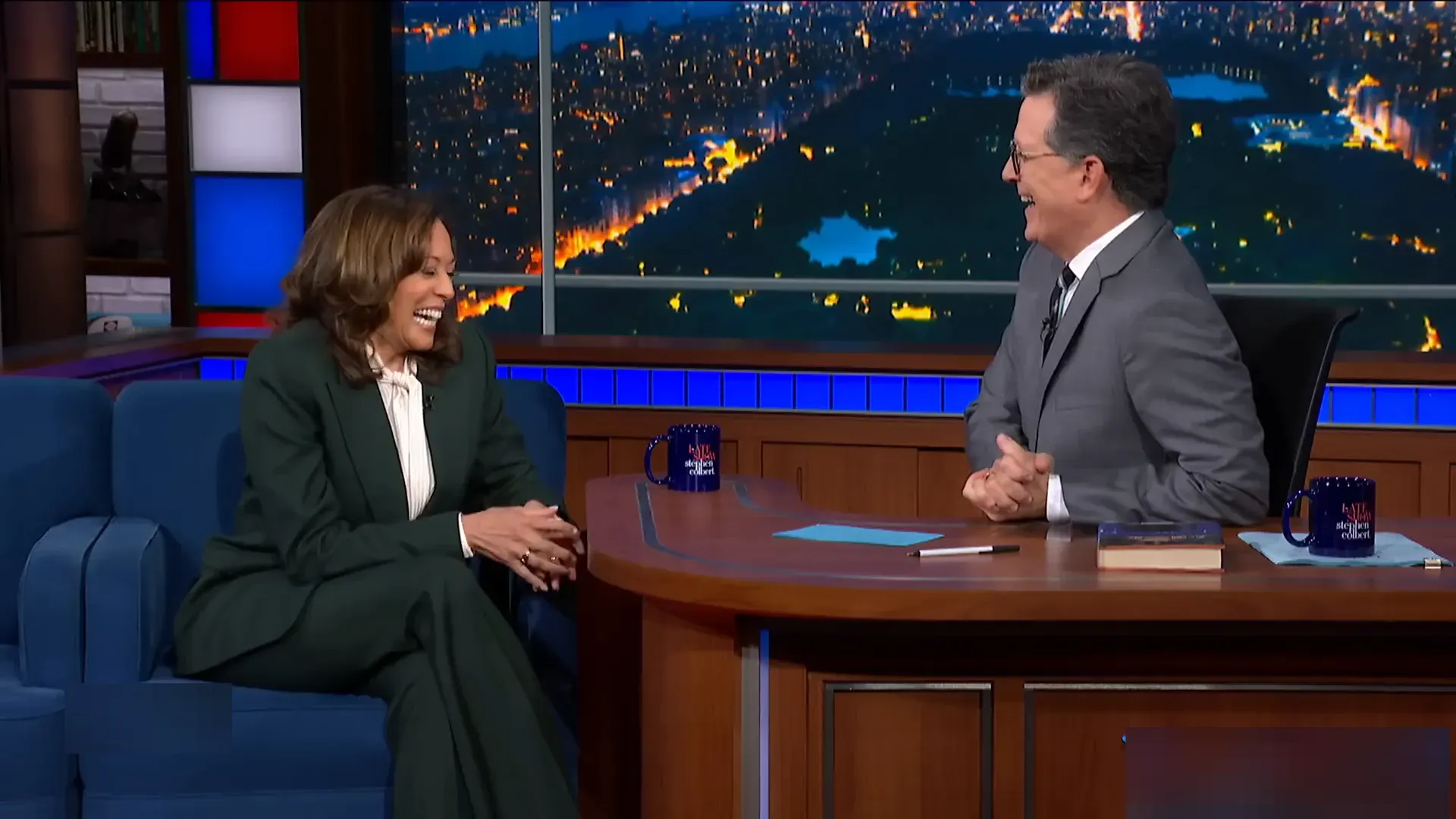 Kamala Harris talking about watching cooking shows