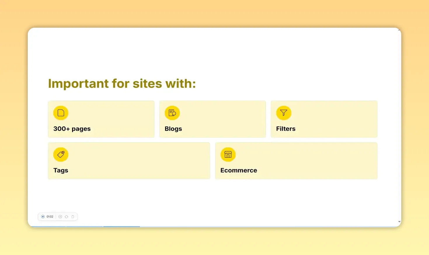 Trang trình bày các loại website có nhiều trang, blog, bộ lọc, thẻ và thương mại điện tử