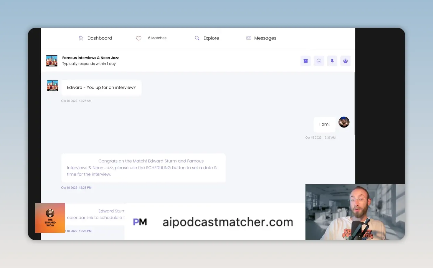 Giao diện nền tảng kết nối khách mời với người dẫn podcast