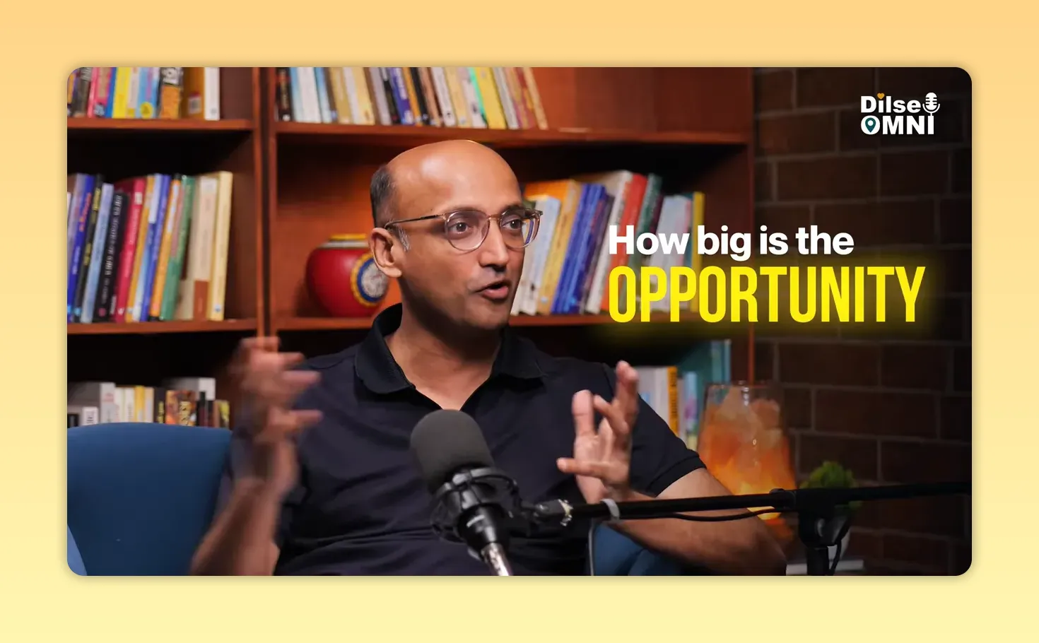 Saurabh Agrawal speaking with on screen text about the retail opportunity in India