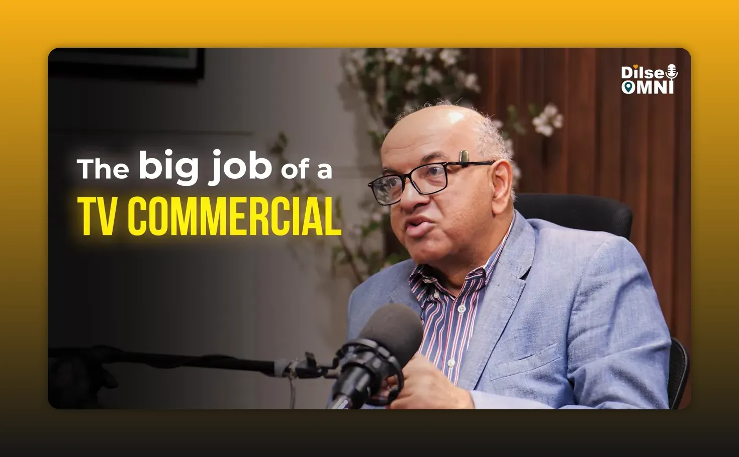 On-screen text saying the big job of a TV commercial is to stand out of clutter
