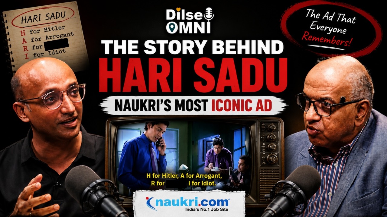 video thumbnail for 'How Hari Sadu Became India's Most Iconic Ad | Sanjeev Bikhchandani | Dilse Omni Talks'