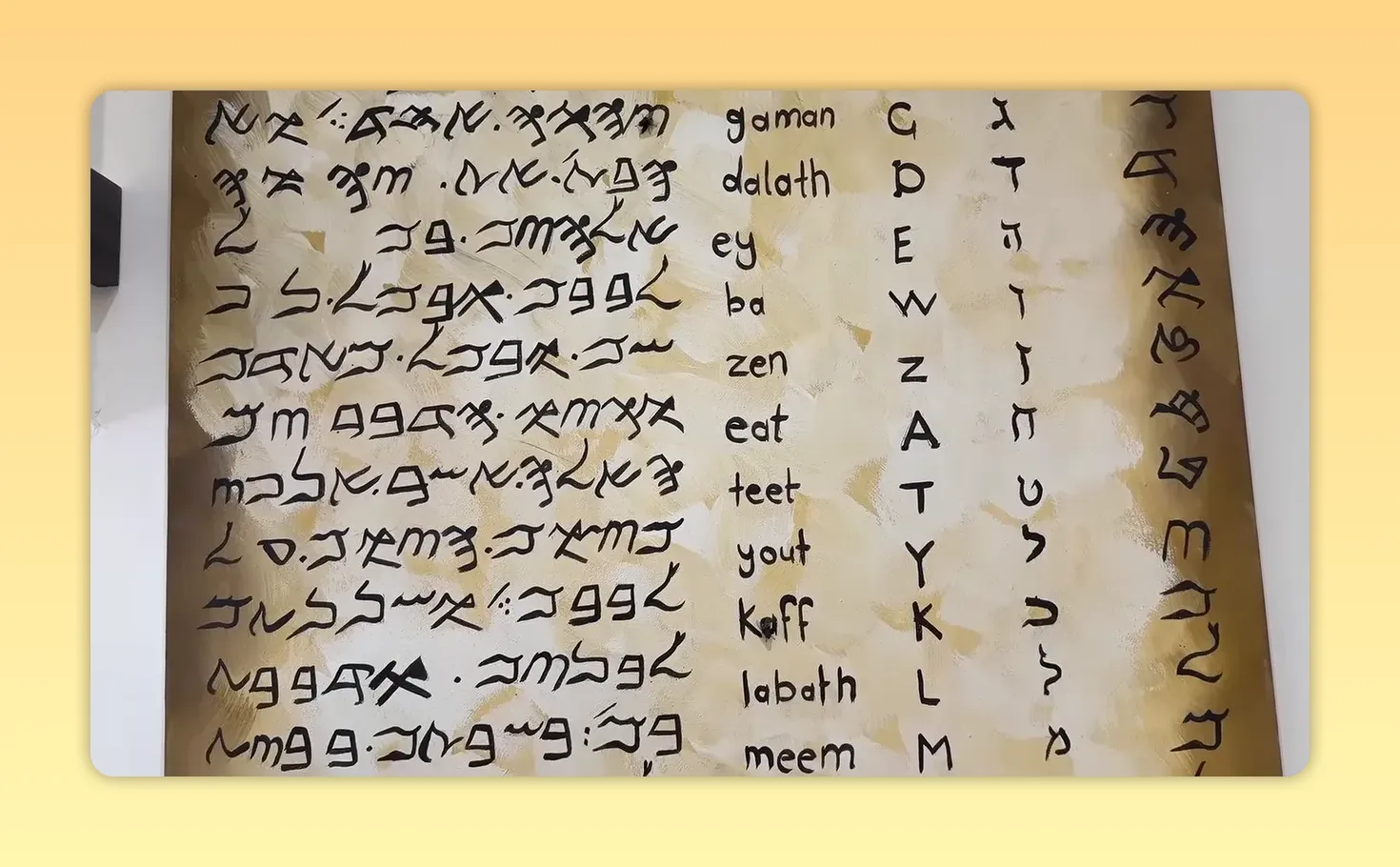 Open Samaritan manuscript showing ancient Hebrew script in two columns