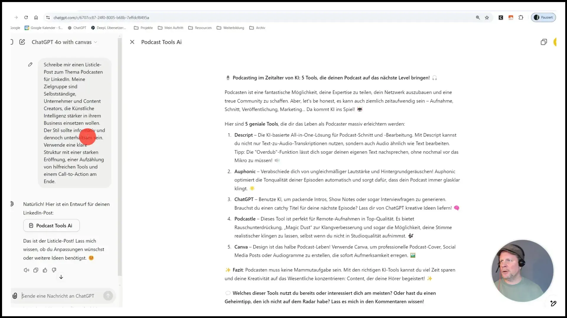 Beispiel eines Listicle-Posts für LinkedIn