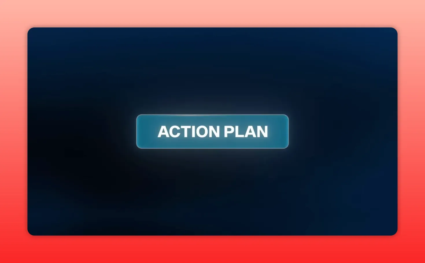 Blue rounded button with text 'ACTION PLAN' on a dark blue background