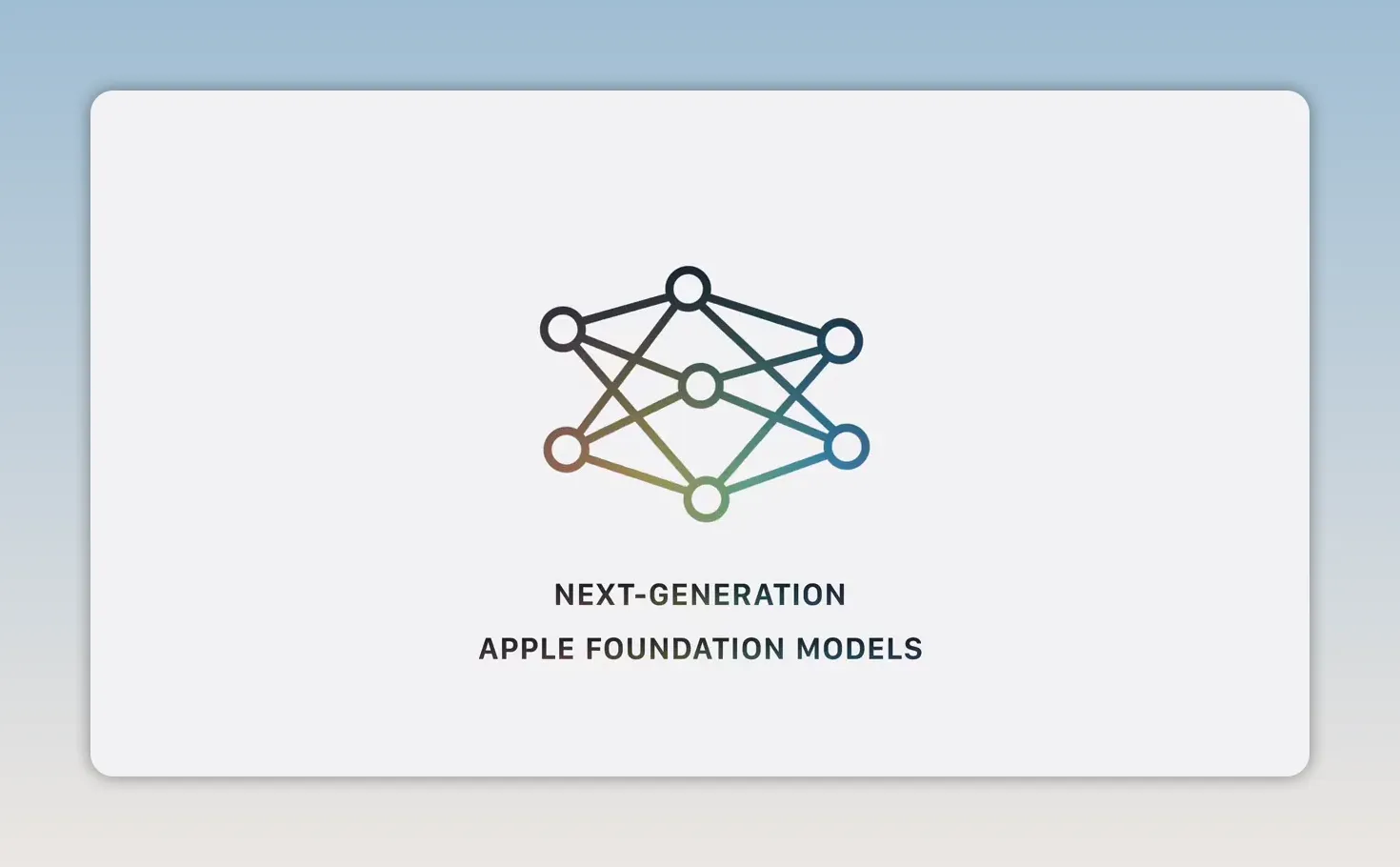 Diagram showing Apple Foundation Models with phone and cloud icons representing on device and private cloud compute