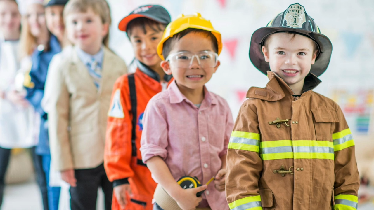 Kids wearing different types of uniforms to describe employment in Summerville SC