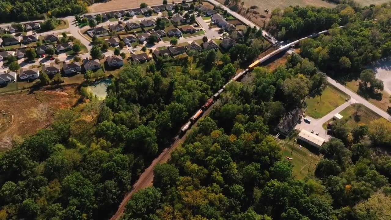 aerial view of warrensburg neighborhood