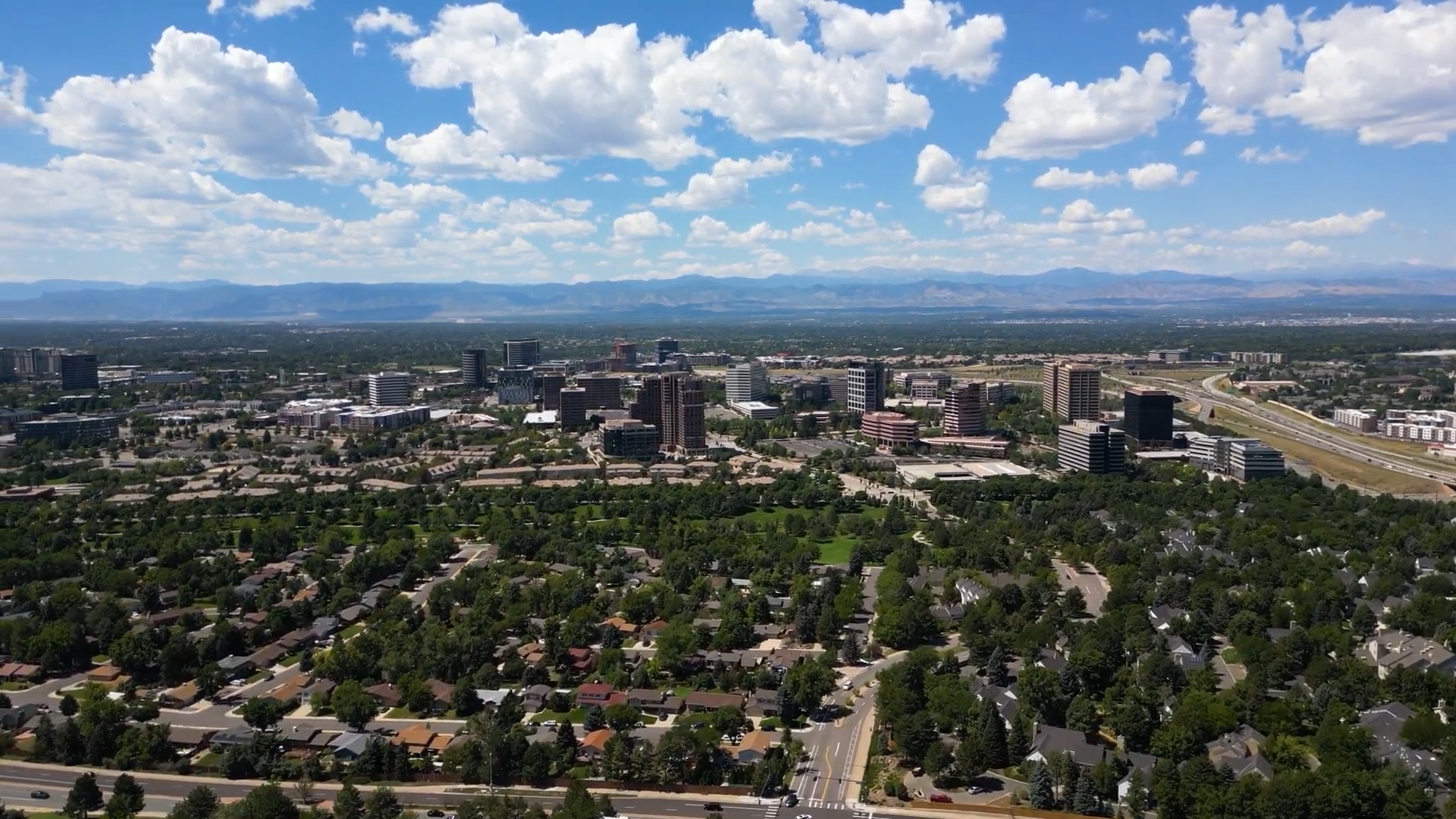 Aerial view of Northern Colorado