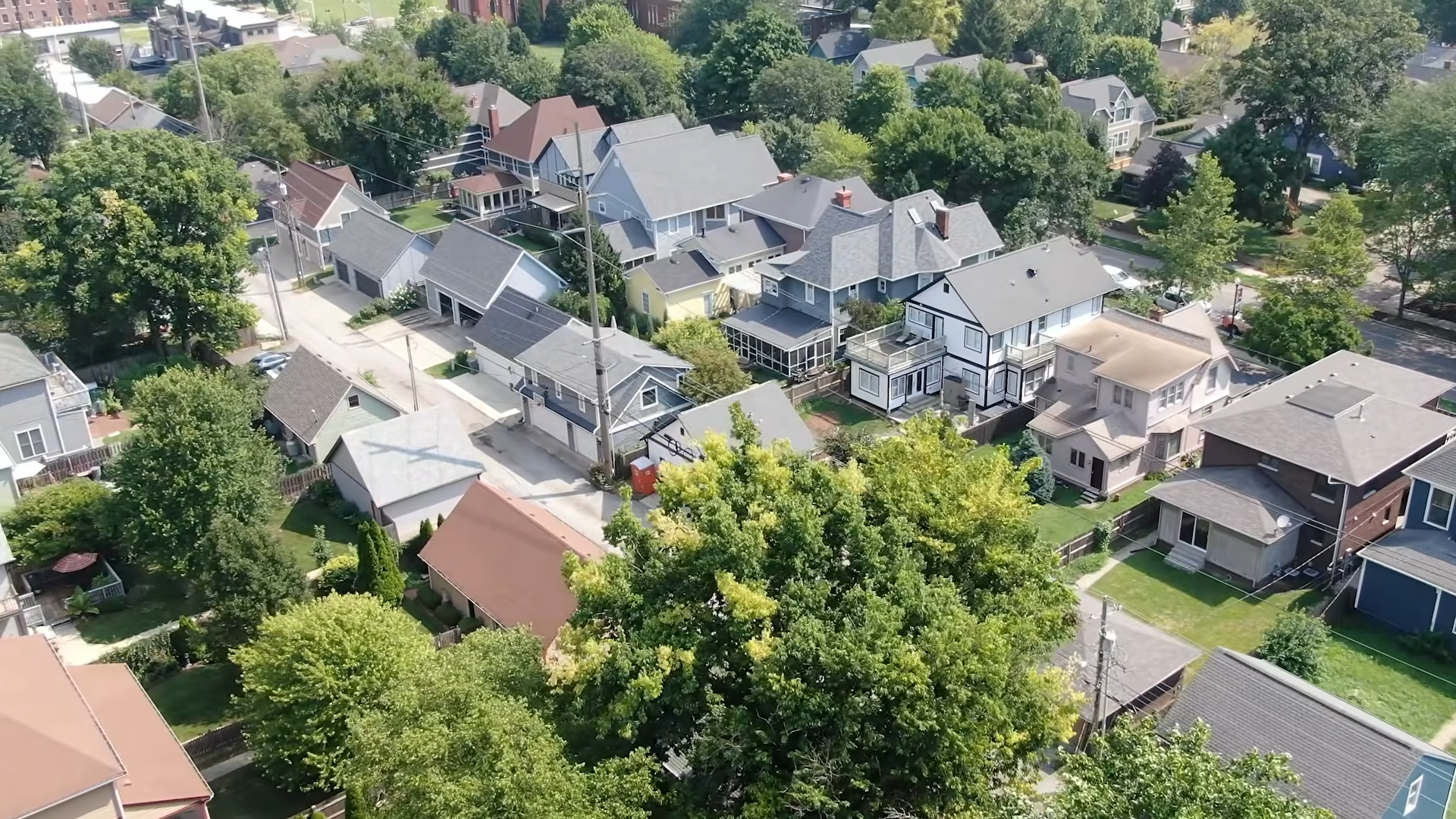 Aerial view of Indianapolis neighborhood