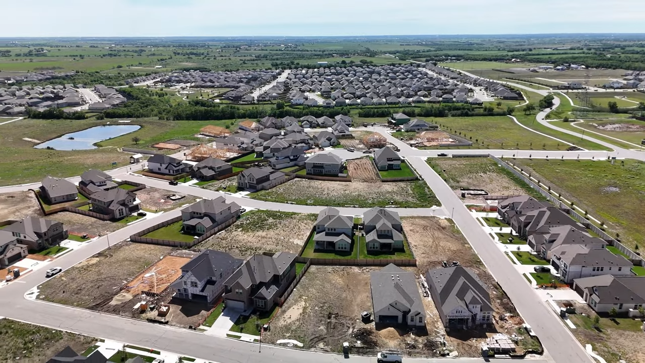 Aerial view of The Grove At Blackhawk in Pflugerville TC