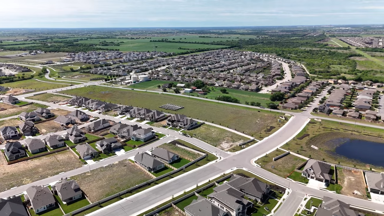 Aerial view of The Grove At Blackhawk in Pflugerville TC