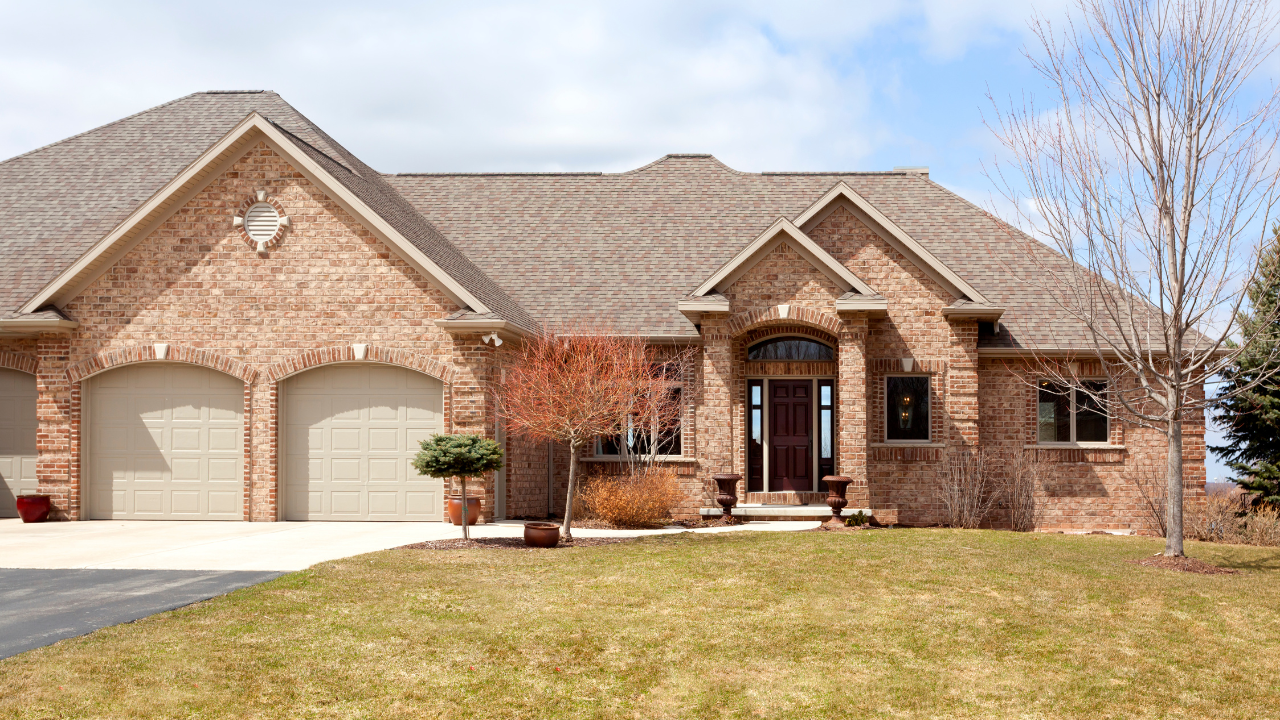 Ranch Style Brick Home With Gabled Roof