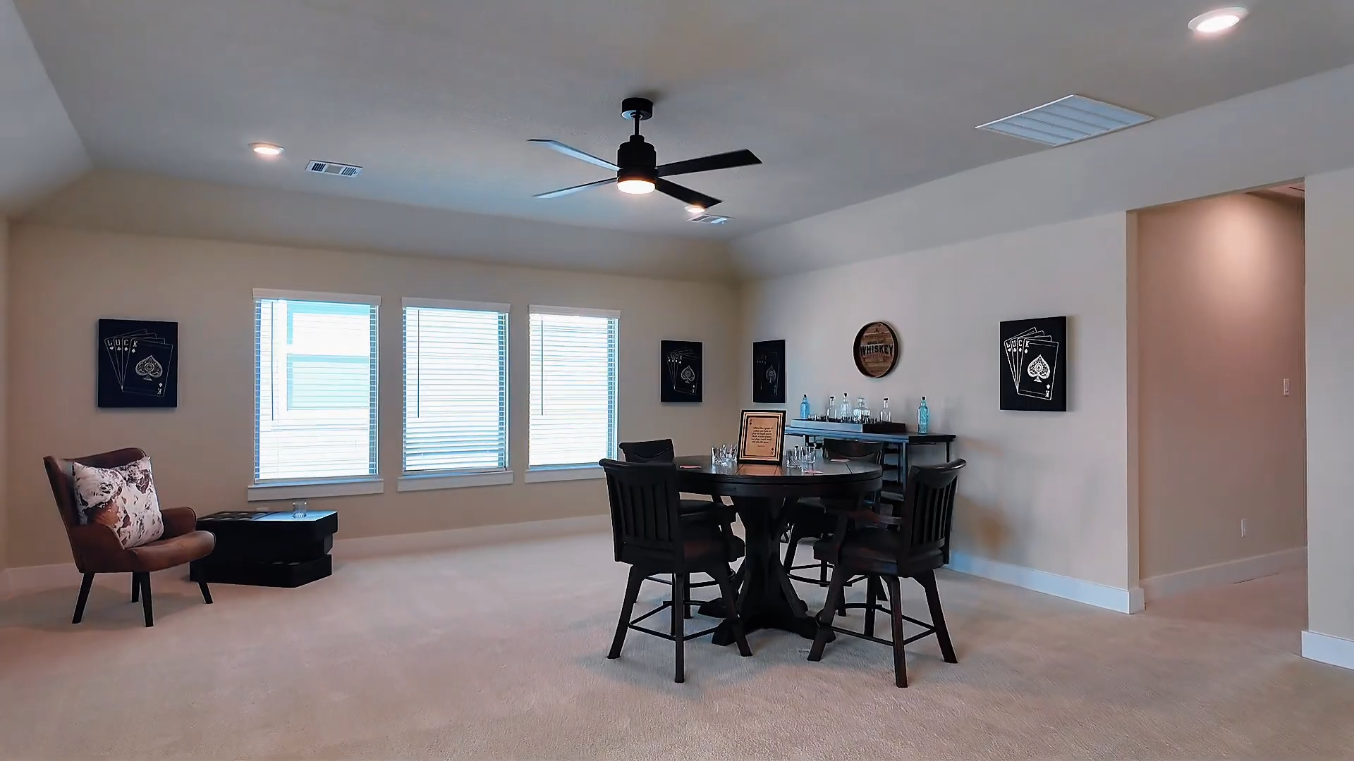 Upstairs space of the new construction home in Forney TX