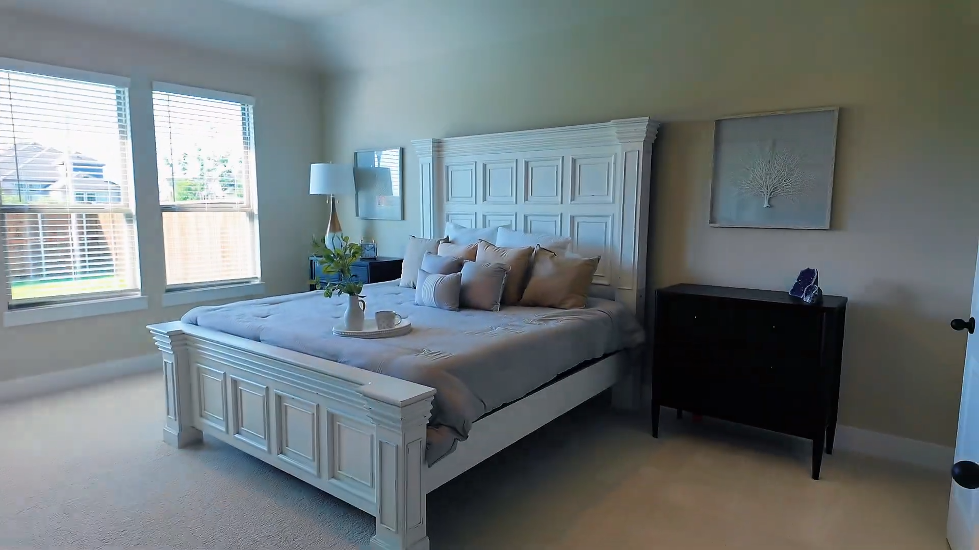 Spacious primary suite of the new construction home in Forney TX