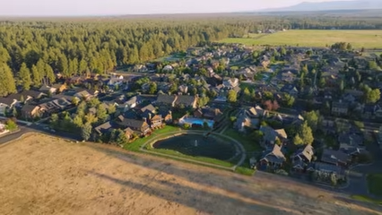 Aerial view of Southern Oregon