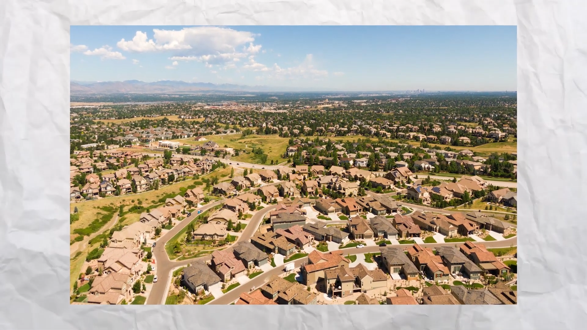 Aerial view of Highlands Ranch CO